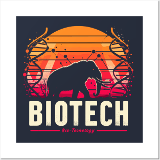 Biotech Bio Technology DNA Mammoth Science Crispr Gene Edit Posters and Art